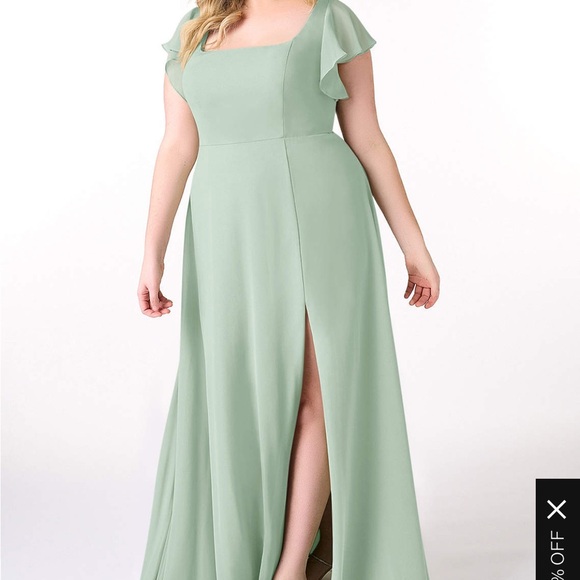 AZAZIE BONDI Agave Flowy Ruffled Chiffon Dress - Picture 8 of 13